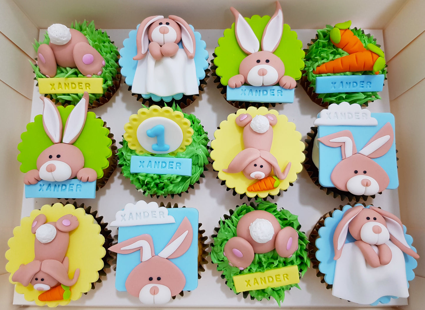 Bunny Cupcakes (Box of 12) - Cuppacakes.com.sg Singapore
