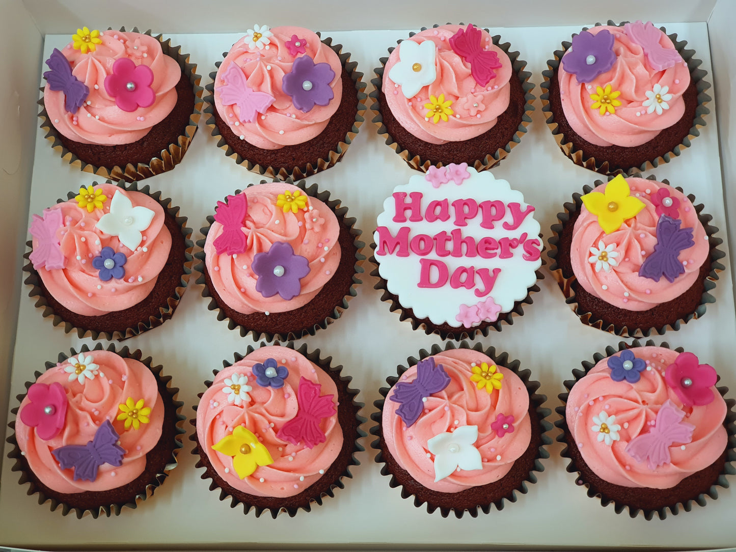 Floral Cupcakes (Box of 12) - Cuppacakes.com.sg Singapore