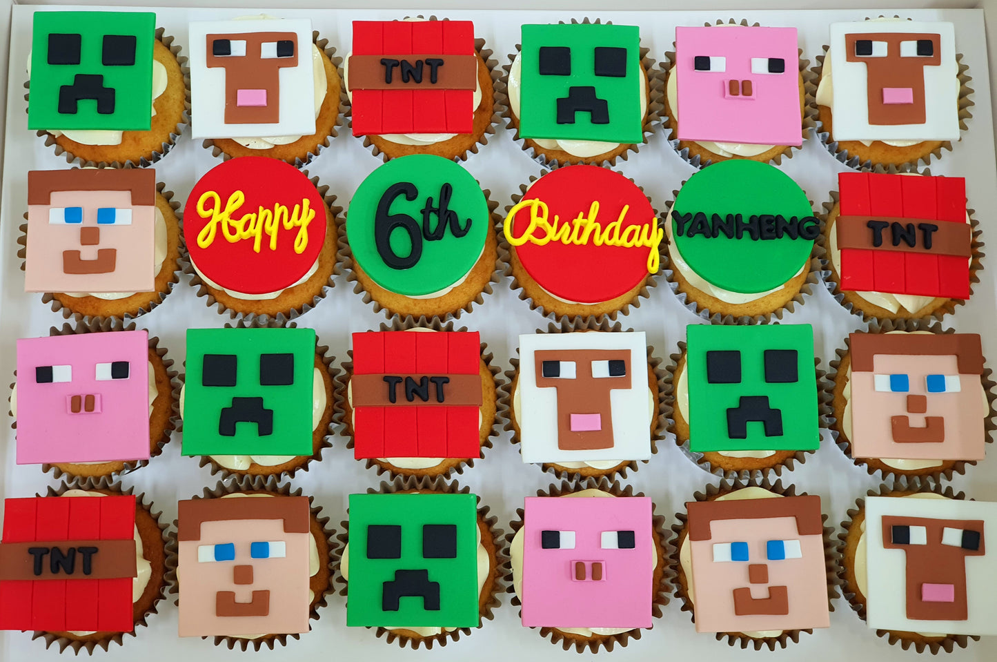 Minecraft Cupcakes (Box of 12) - Cuppacakes.com.sg Singapore
