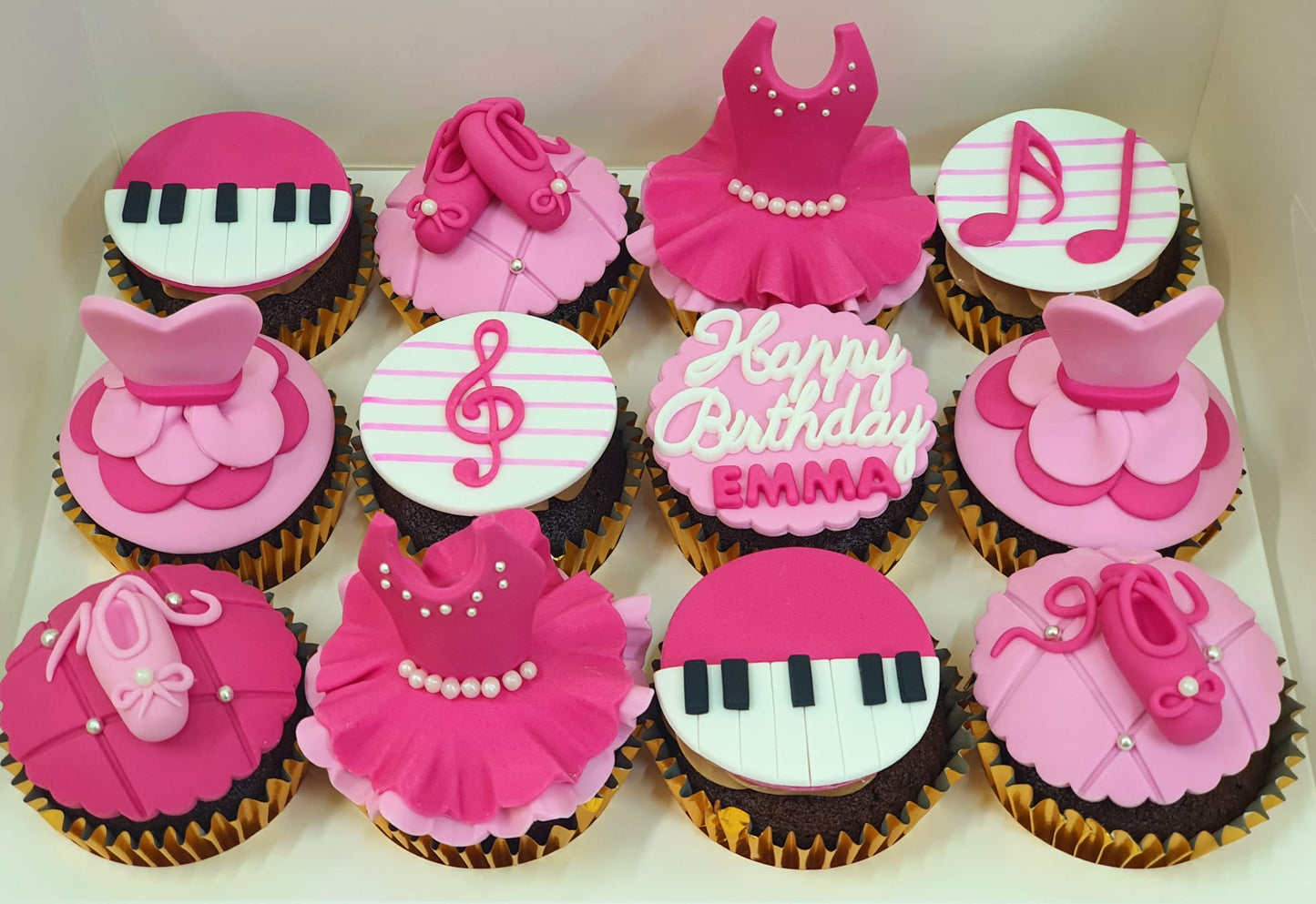 Ballerina Cupcakes (Box of 12) - Cuppacakes.com.sg Singapore