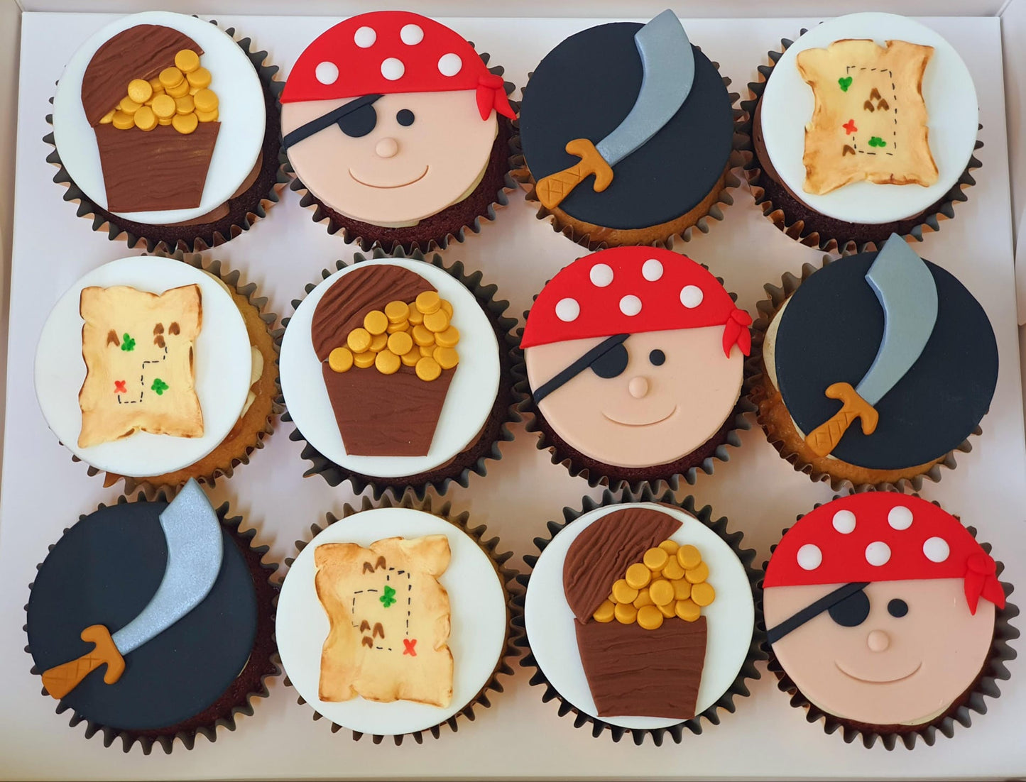 Pirate Themed Cupcakes (Box of 12) - Cuppacakes.com.sg Singapore