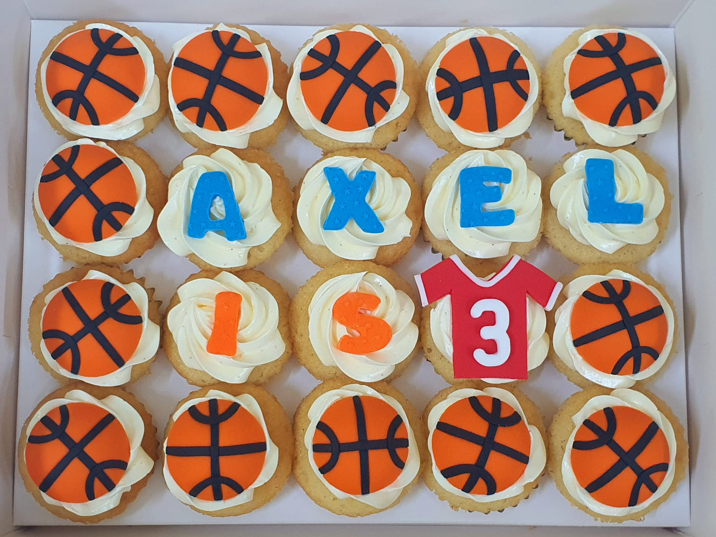 Basketball Mini Cupcakes (Box of 20) - Cuppacakes.com.sg Singapore