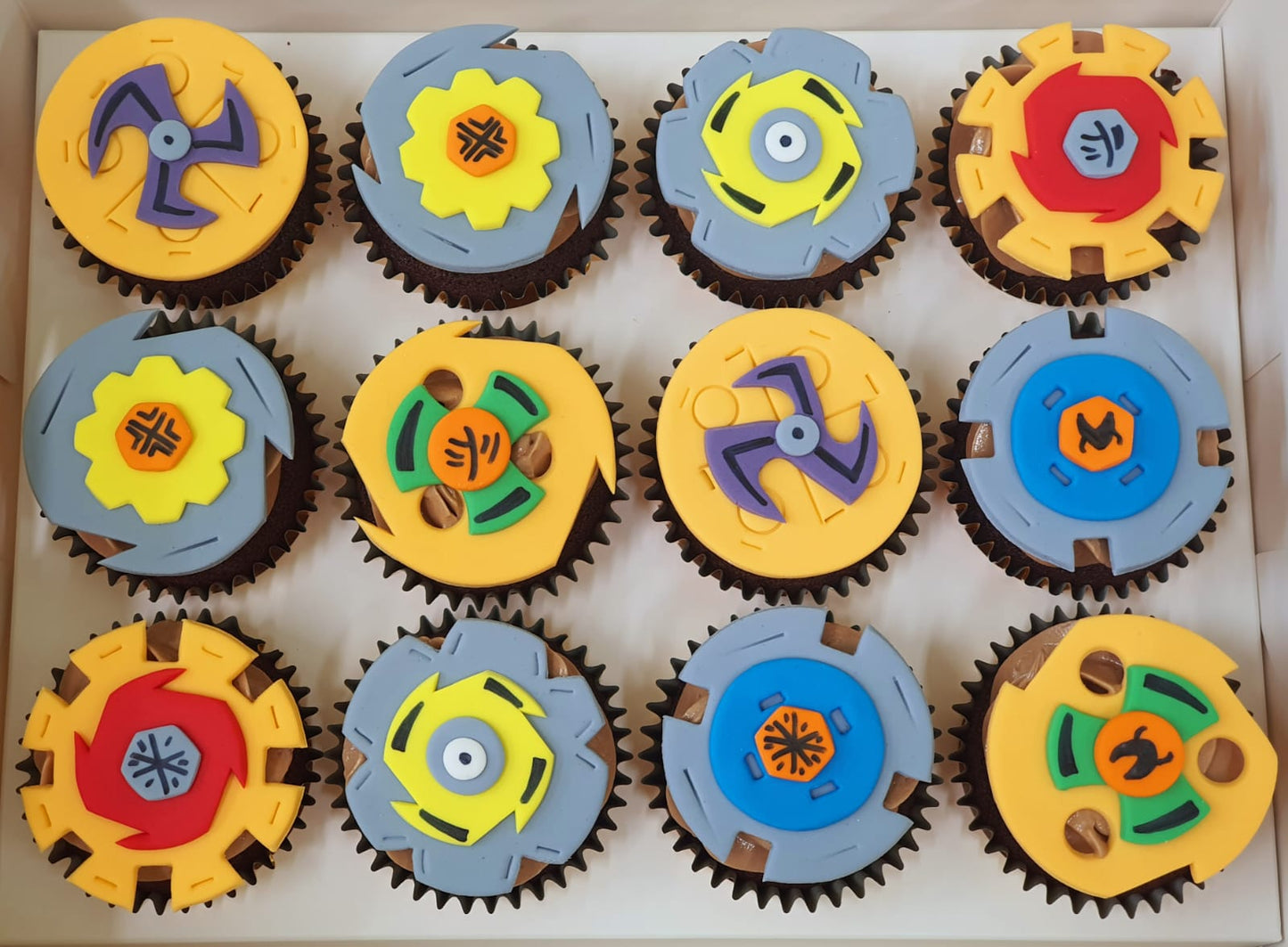 Beyblade Cupcakes (Box of 12) - Cuppacakes.com.sg Singapore