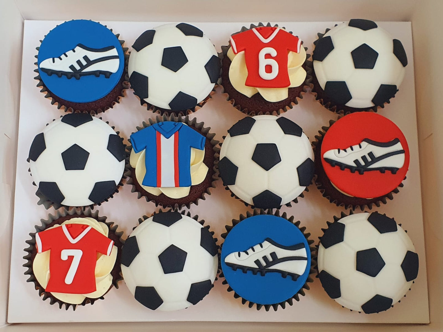 Football Cupcakes (Box of 12) - Cuppacakes.com.sg Singapore