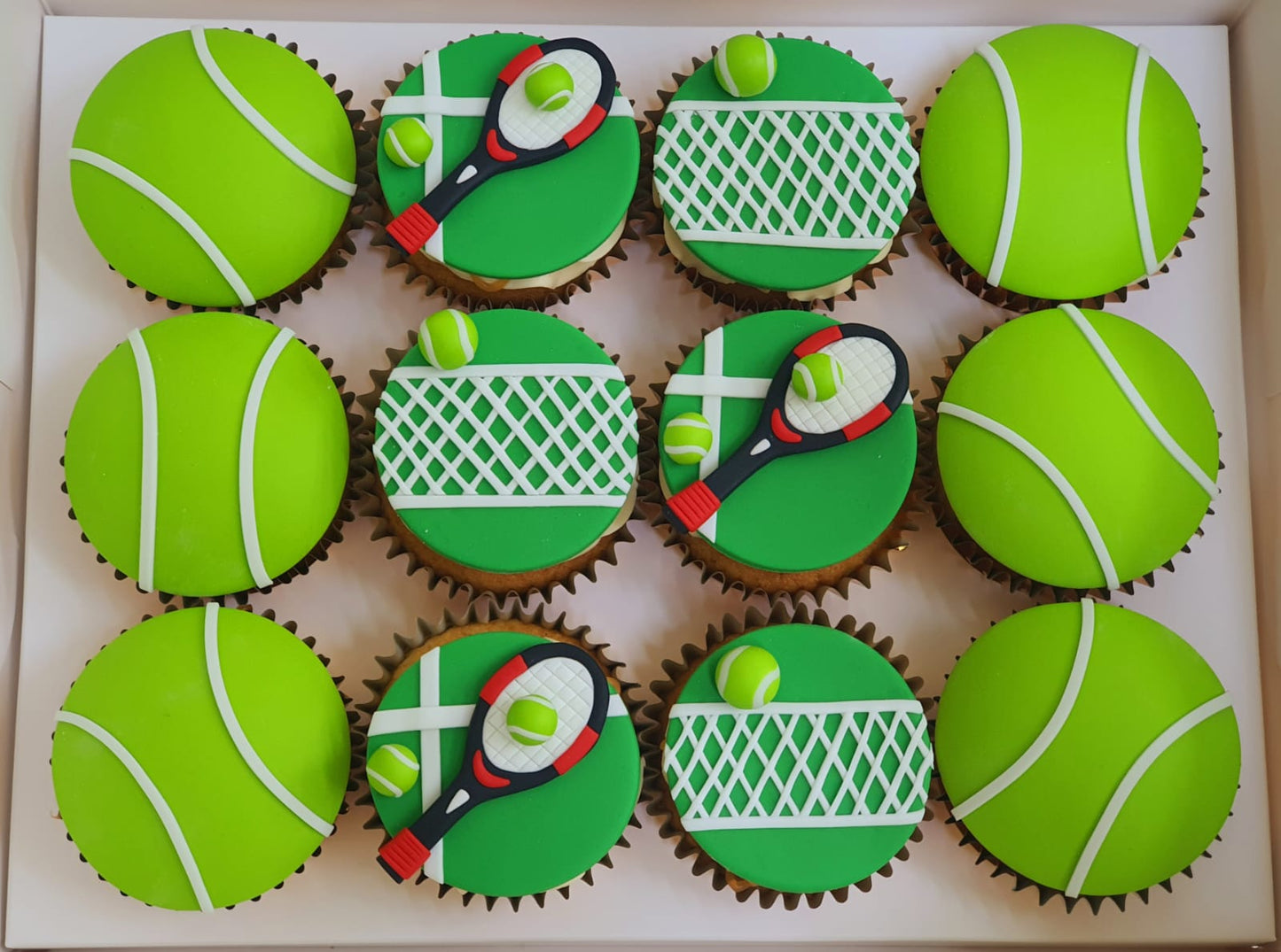 Tennis Cupcakes (Box of 12) - Cuppacakes.com.sg Singapore