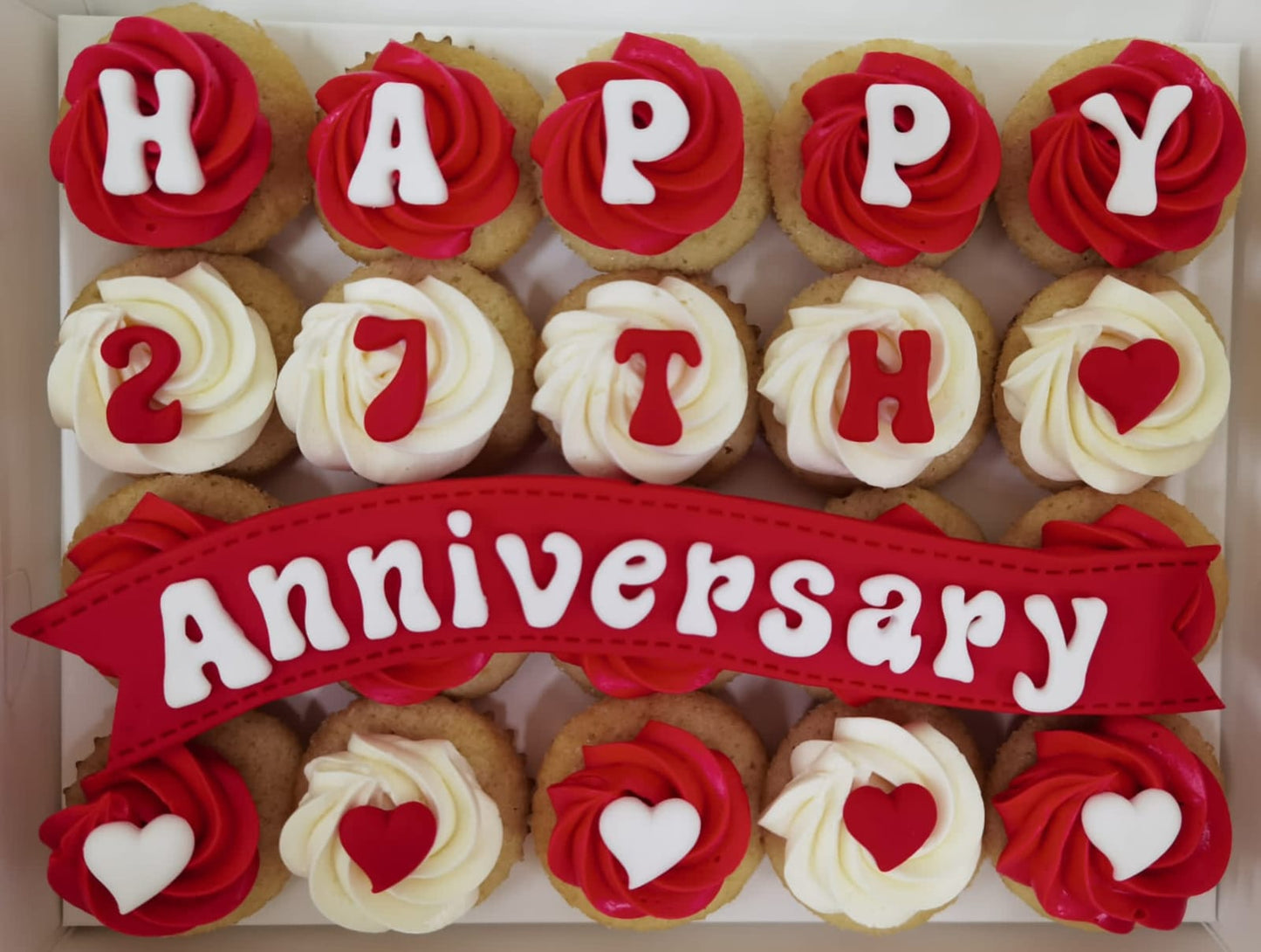 Anniversary Mini Cupcakes (Box of 20) - Cuppacakes.com.sg Singapore
