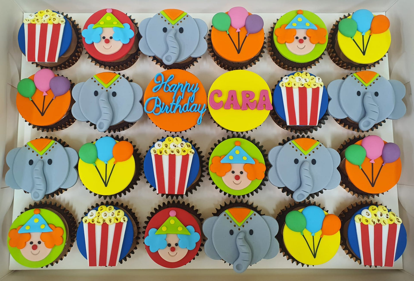 Circus Themed Cupcakes (Box of 12)