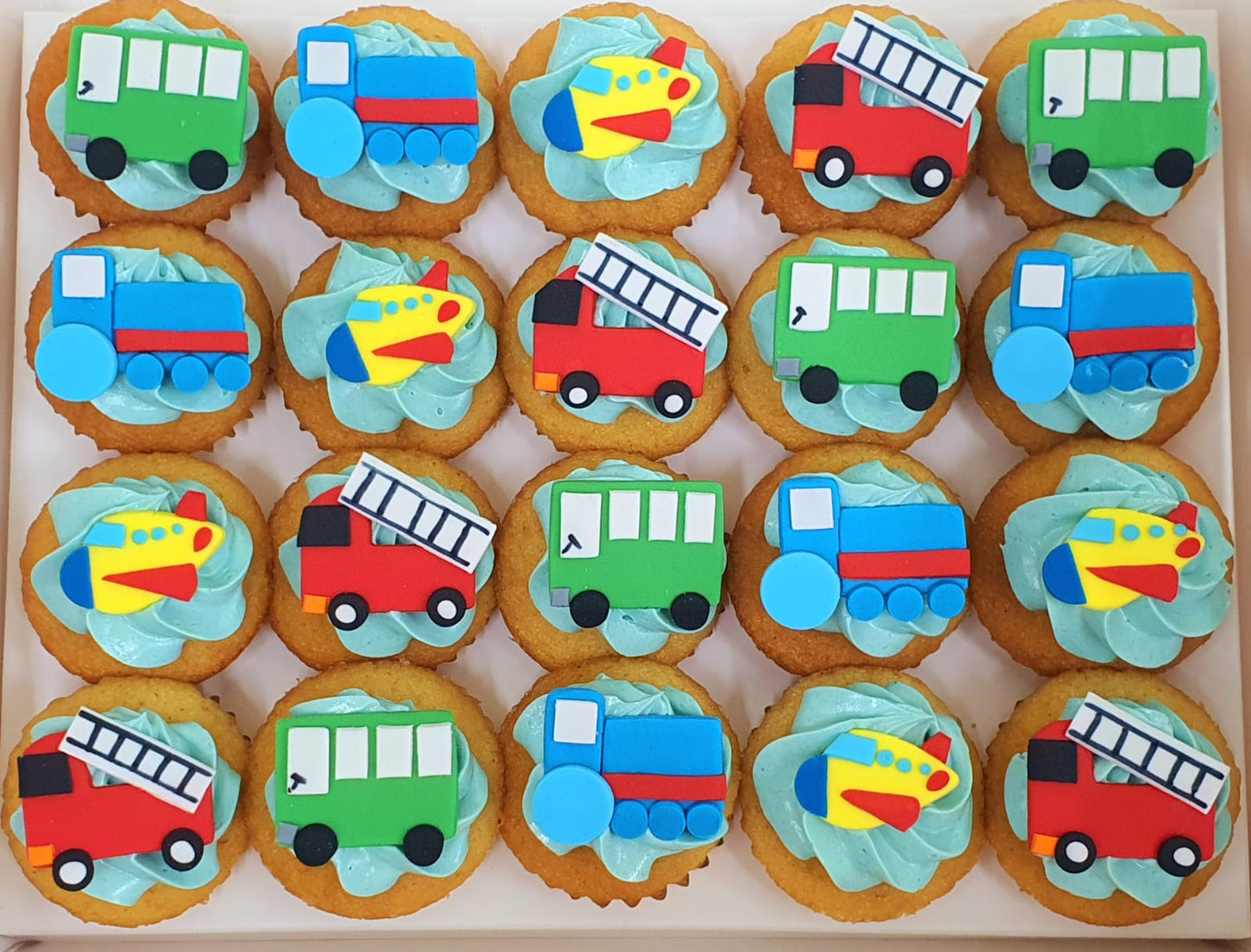 Transportation/ Vehicles Themed Mini Cupcakes (Box of 20) - Cuppacakes.com.sg Singapore