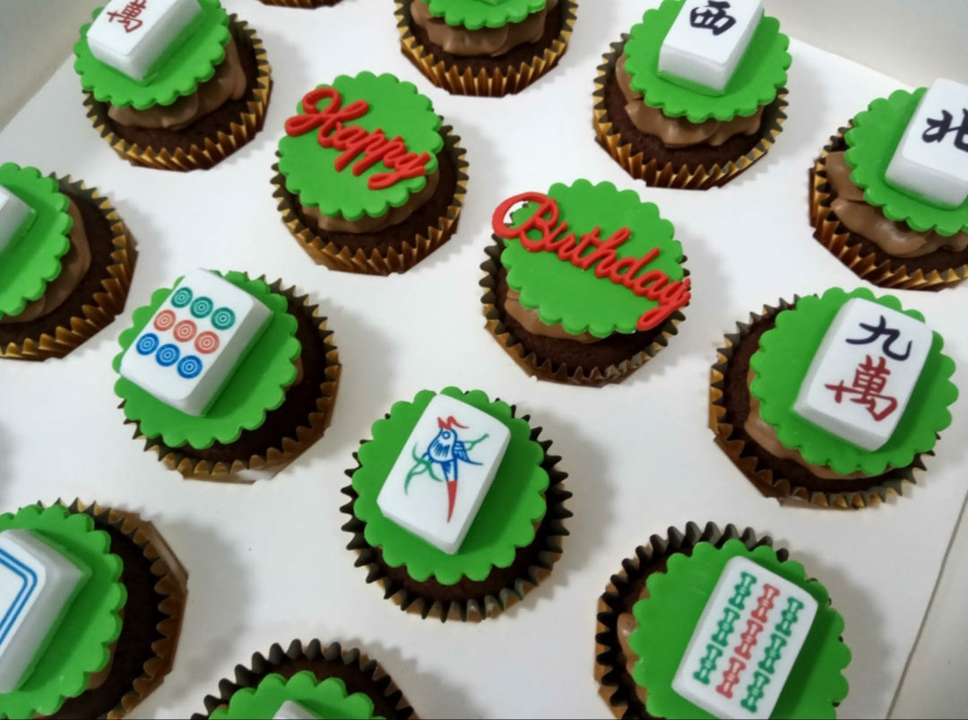 Mahjong Cupcakes (Box of 12) - Cuppacakes.com.sg Singapore