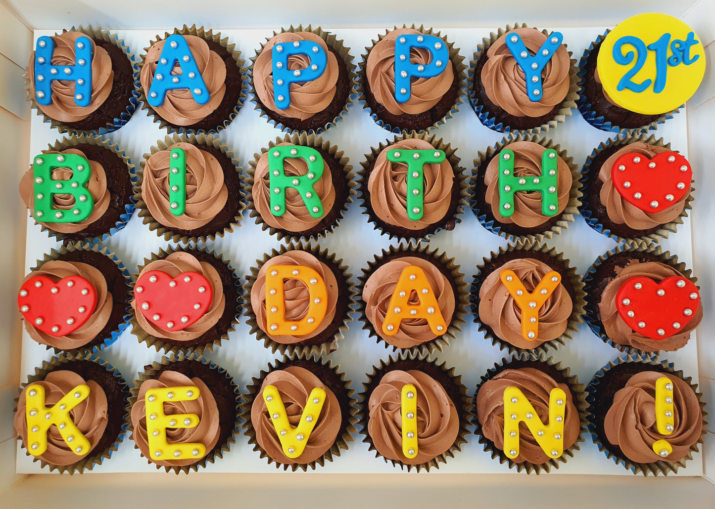 Alphabet Cupcakes (Box of 12) - Cuppacakes.com.sg Singapore