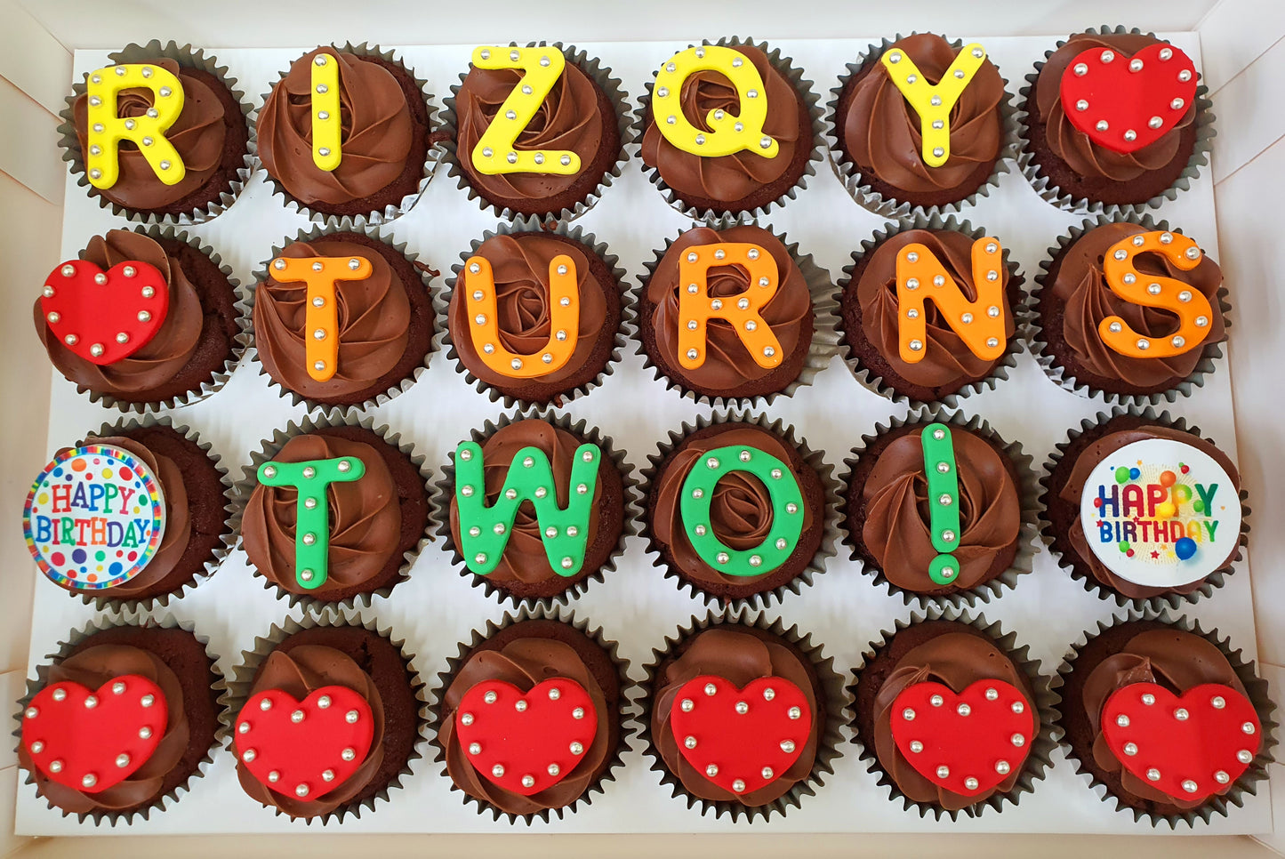 Alphabet Image Print Combo (Box of 24) - Cuppacakes.com.sg Singapore