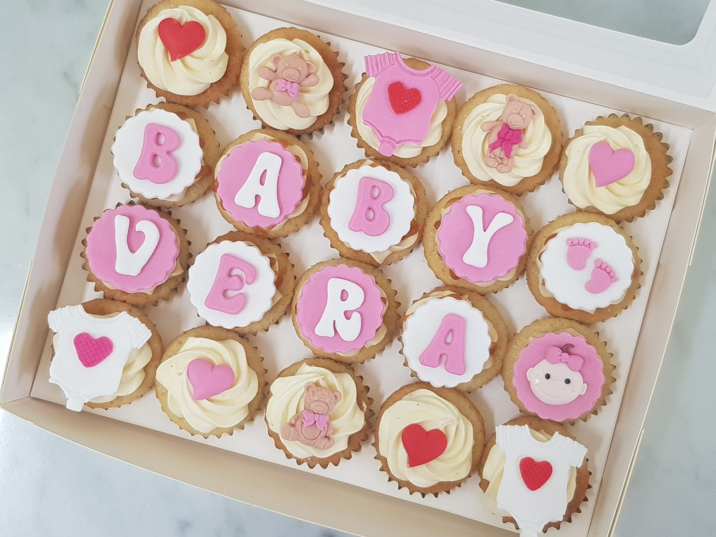 Baby Shower Mini Cupcakes (Box of 20) - Cuppacakes.com.sg Singapore