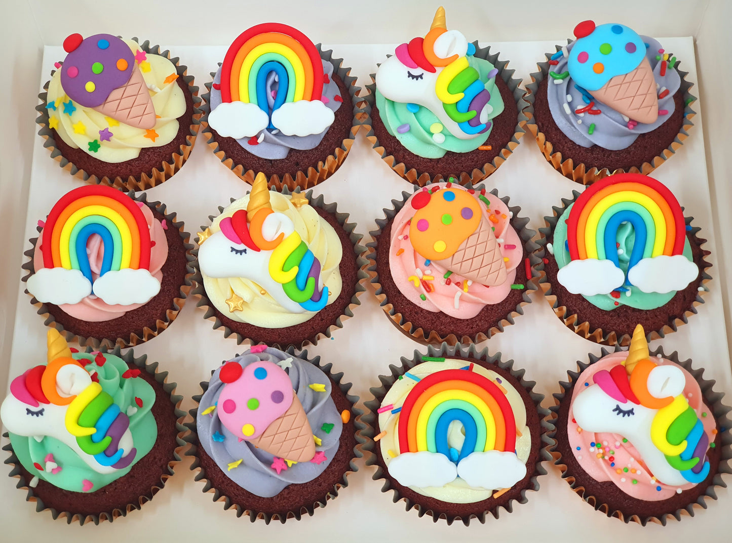 Unicorn Printed Customized Cupcakes Singapore