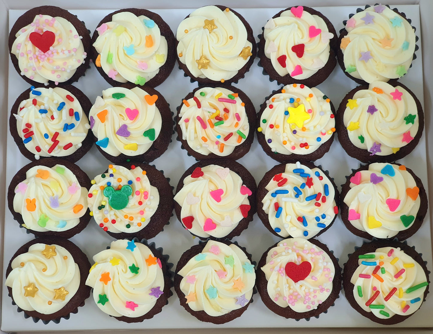 Assorted Sprinkles Mini Cupcakes (Box of 20)