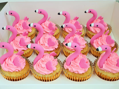 Flamingo Cupcakes (Box of 12)