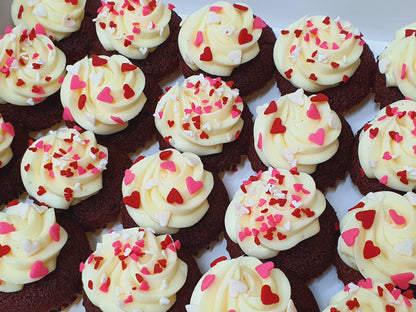 Heart Sprinkles Mini Cupcakes (Box of 20)