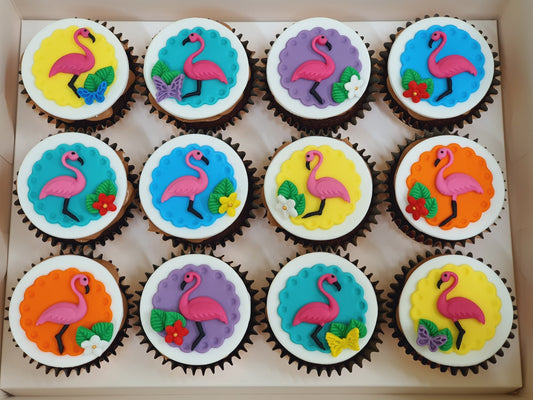 Tropical Flamingo Cupcakes (Box of 12)