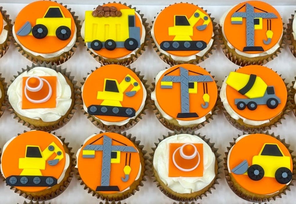 Construction Themed Cupcakes (Box of 12) - Cuppacakes.com.sg Singapore