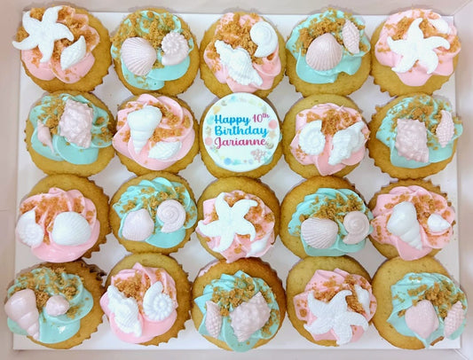 Seashells Mini Cupcakes (Box of 20)
