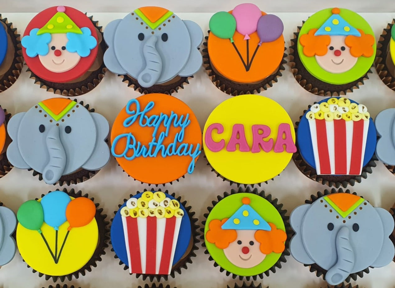 Circus Themed Cupcakes (Box of 12)