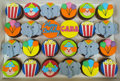 Circus Themed Cupcakes (Box of 12)