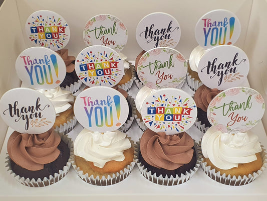 Printed Toothpick Topper Cupcakes (Box of 12)