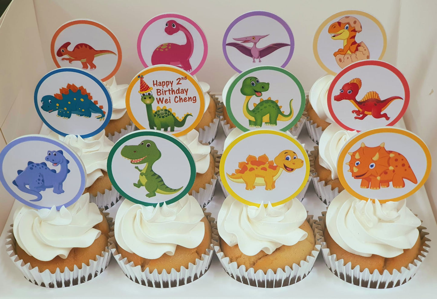 Printed Toothpick Topper Cupcakes (Box of 12)