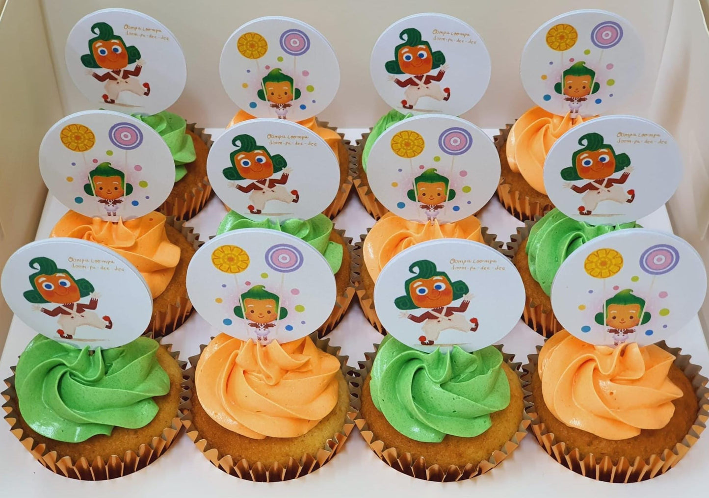 Printed Toothpick Topper Cupcakes (Box of 12)