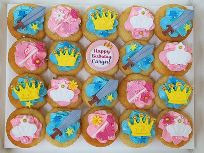 Little Prince and Princess Mini Cupcakes (Box of 20)