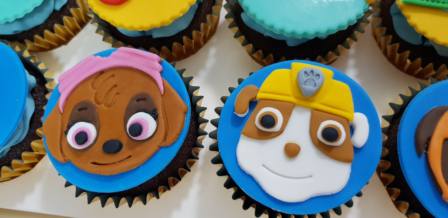 Paw Patrol Cupcakes (Box of 12) - Cuppacakes - Singapore's Very Own Cupcakes Shop