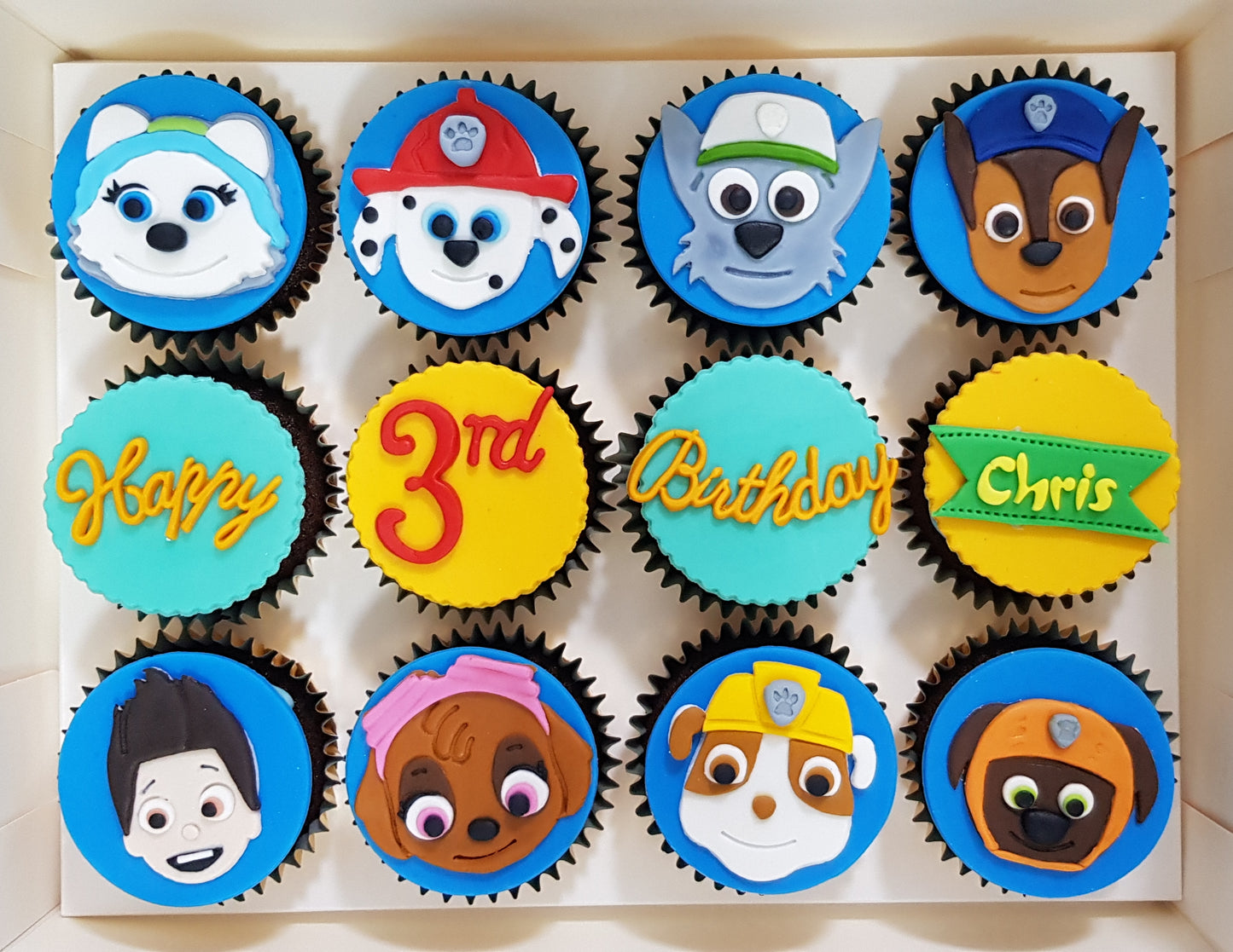 Paw Patrol Cupcakes (Box of 12) - Cuppacakes - Singapore's Very Own Cupcakes Shop