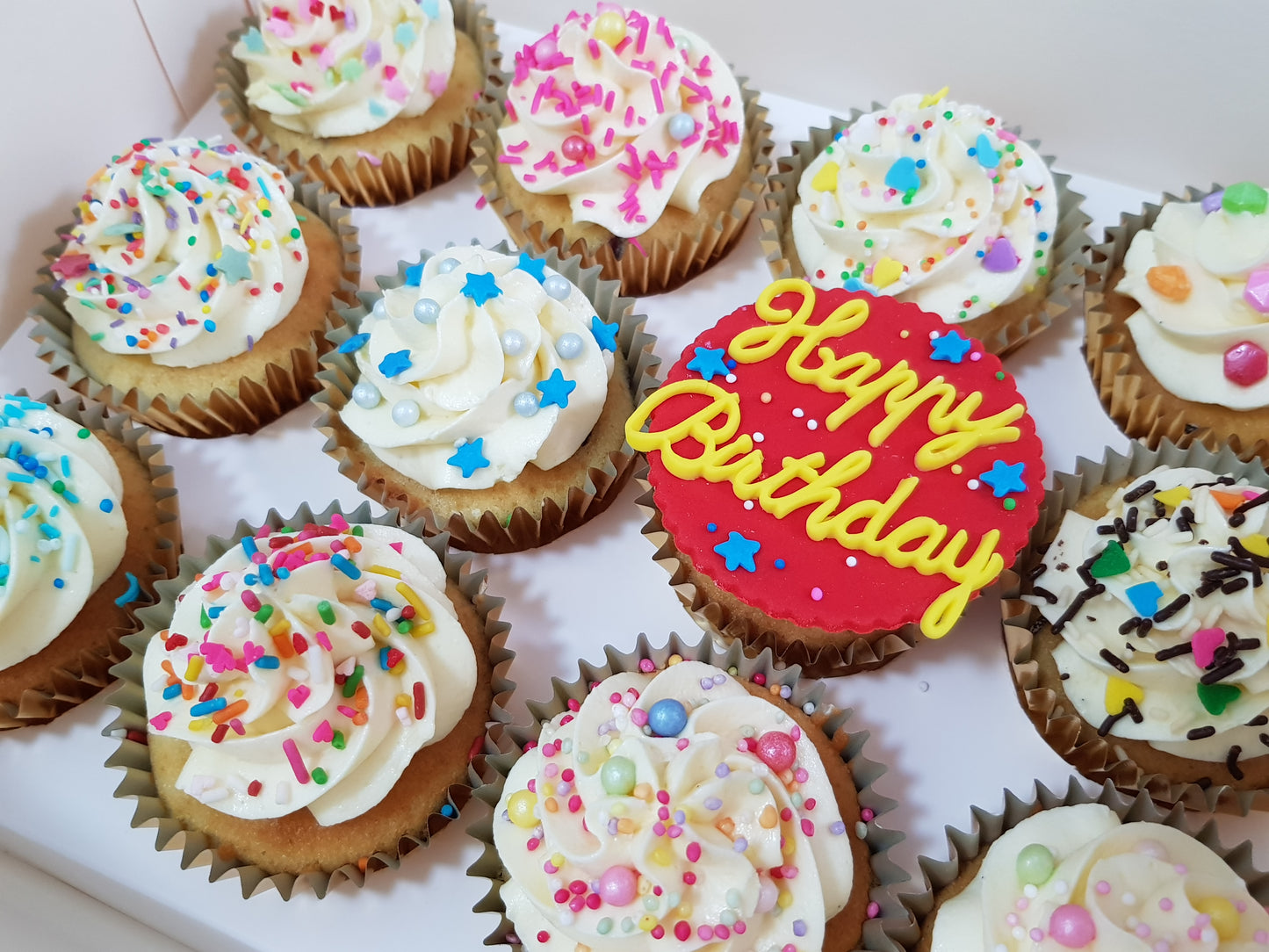 Birthday Cupcakes (Box of 12) - Cuppacakes - Singapore's Very Own Cupcakes Shop