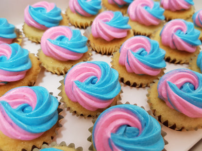 Gender Reveal Mini Cupcakes (Box of 20) - Cuppacakes - Singapore's Very Own Cupcakes Shop