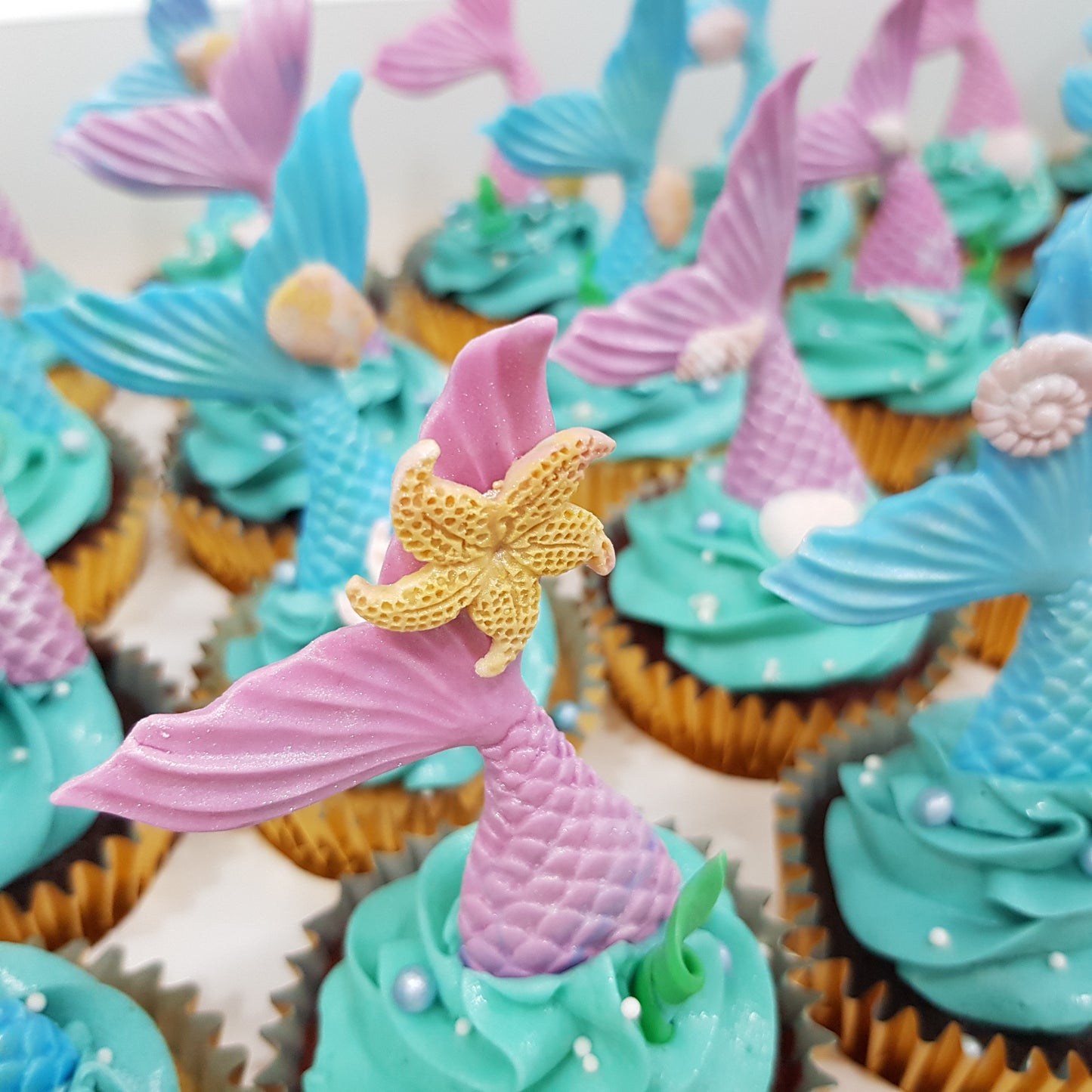 Mermaid Tail Cupcakes (Box of 12) - Cuppacakes - Singapore's Very Own Cupcakes Shop