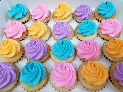 Assorted Colour Frosting Mini Cupcakes (Box of 20) - Cuppacakes - Singapore's Very Own Cupcakes Shop