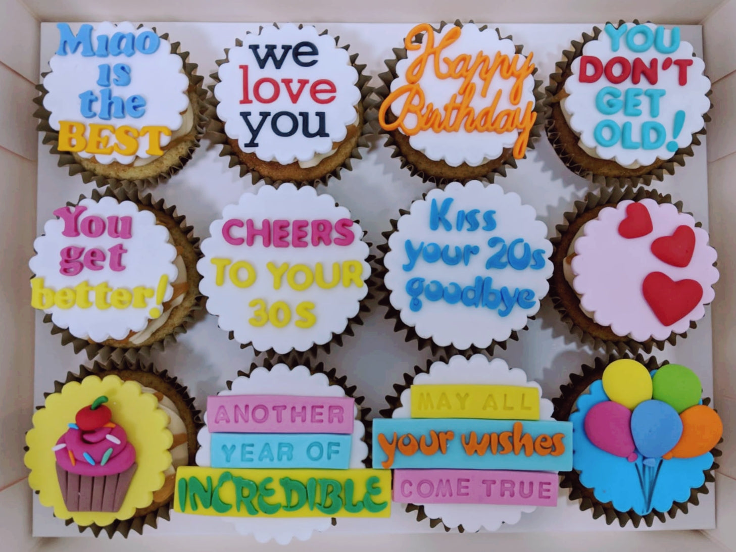 Wordings of your choice (Box of 12) - Cuppacakes - Singapore's Very Own Cupcakes Shop