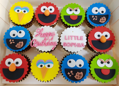 Sesame Street Cupcakes (Box of 12) - Cuppacakes - Singapore's Very Own Cupcakes Shop