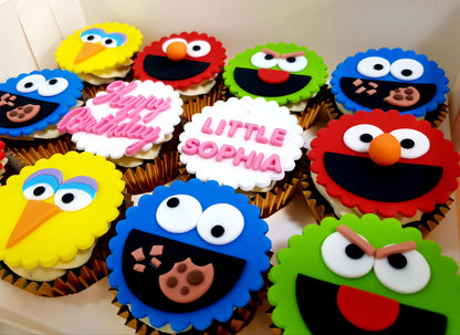 Sesame Street Cupcakes (Box of 12) - Cuppacakes - Singapore's Very Own Cupcakes Shop