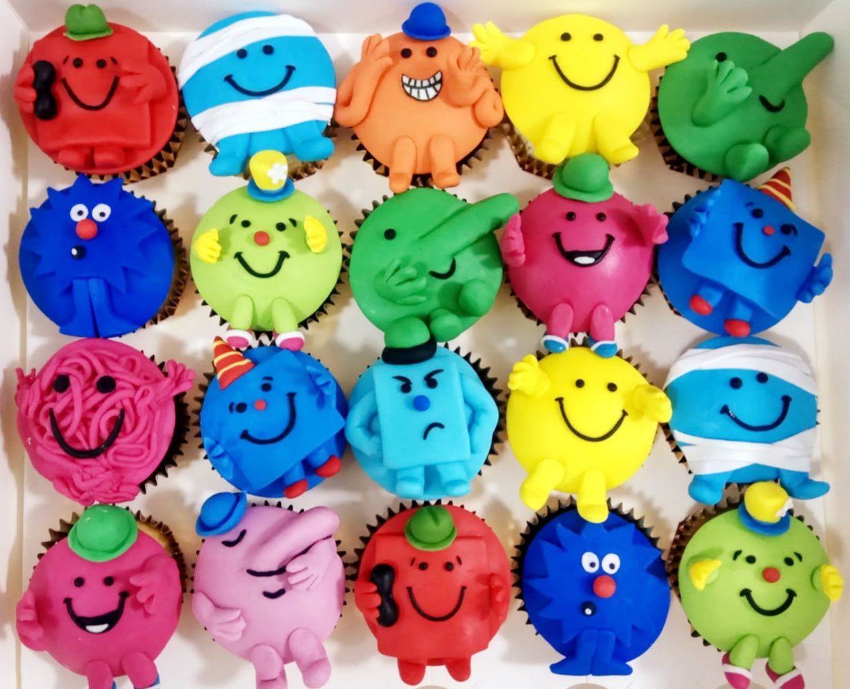 Mr Men Cupcakes (Box of 12) - Cuppacakes - Singapore's Very Own Cupcakes Shop