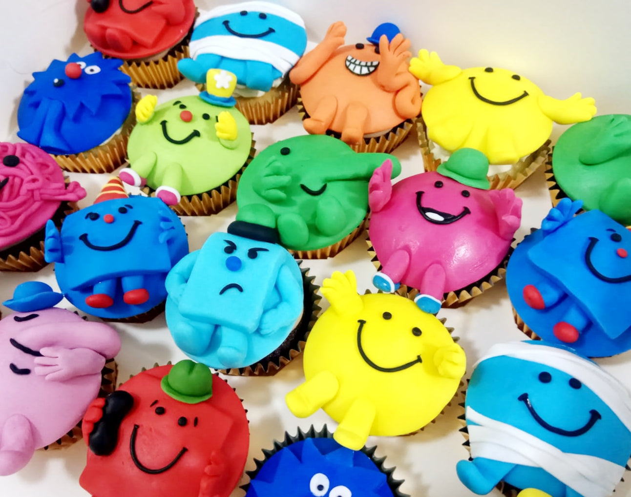 Mr Men Cupcakes (Box of 12) - Cuppacakes - Singapore's Very Own Cupcakes Shop