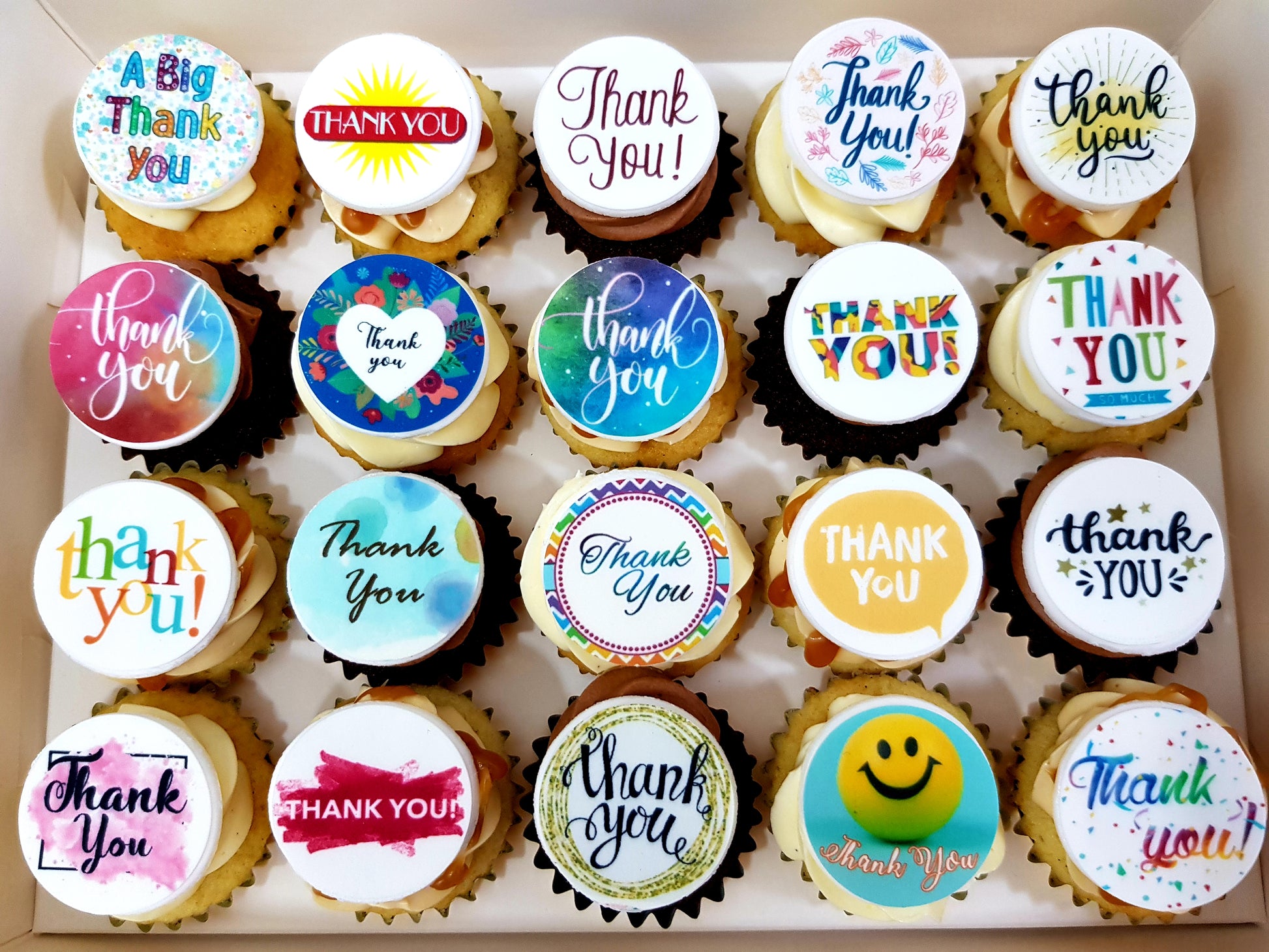 Edible Print Mini Cupcakes (Box of 20) - Cuppacakes - Singapore's Very Own Cupcakes Shop