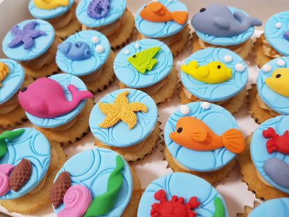 Under The Sea Mini Cupcakes (Box of 20) - Cuppacakes - Singapore's Very Own Cupcakes Shop