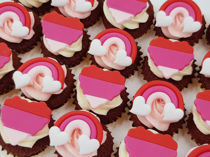 Valentine's Day Mini Cupcake Set - Rainbow Valentine - Cuppacakes - Singapore's Very Own Cupcakes Shop