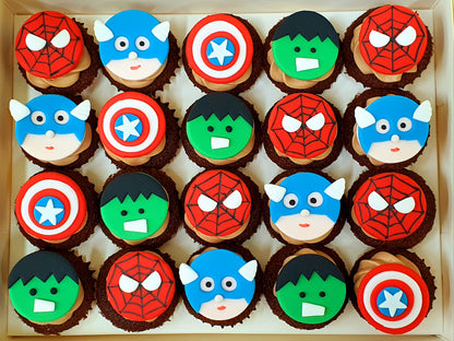 Superhero Mini Cupcakes (Box of 20)