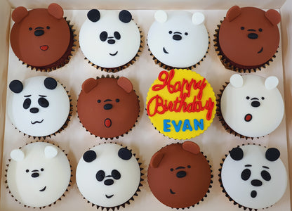 Bare Bear Cupcakes (Box of 12)