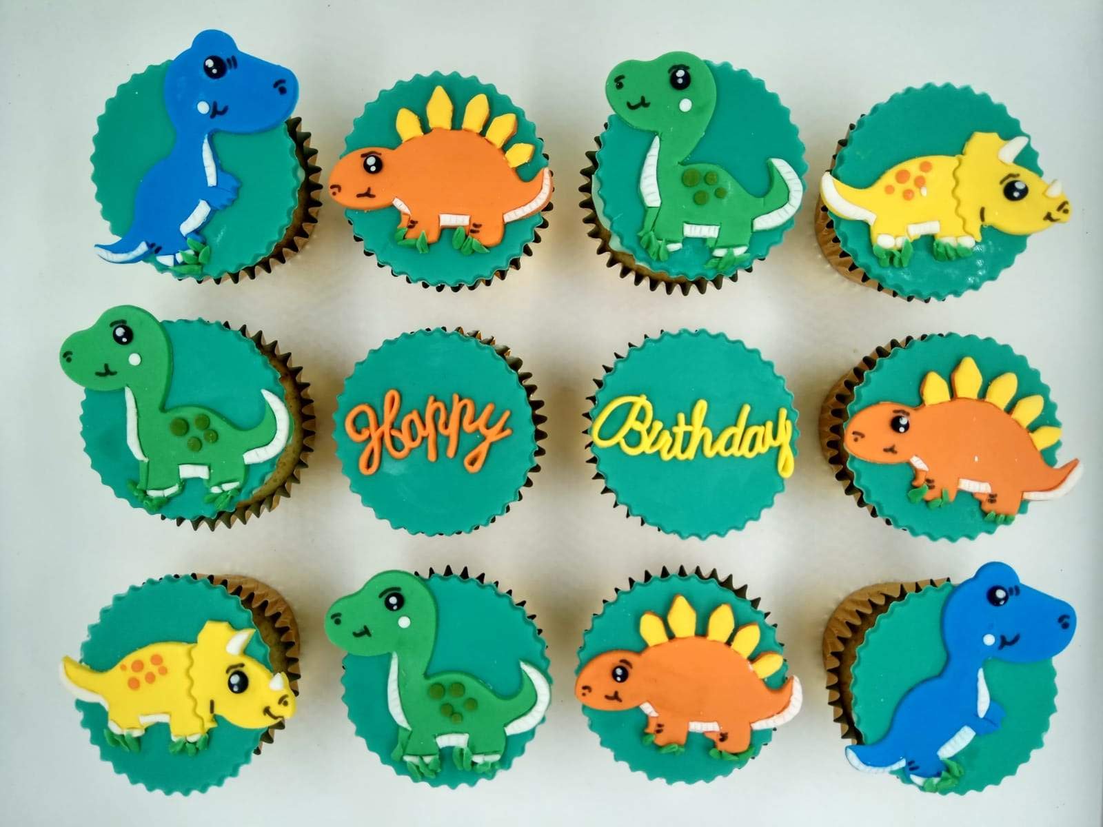 Dinosaur Cupcakes (Box of 12) - Cuppacakes - Singapore's Very Own Cupcakes Shop